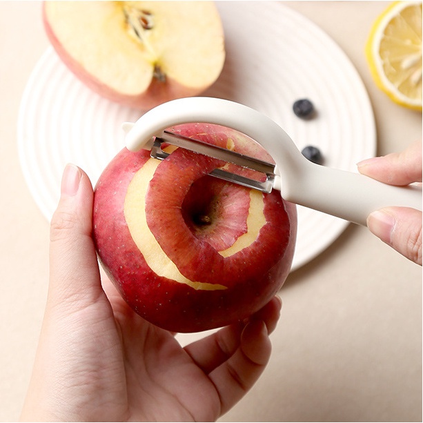 Nạo rau củ quả cao cấp chữ I lưỡi dao xoay, Dụng cụ nạo rau củ quả lưỡi dao kép thép không gỉ siêu sắc Shopmegold1