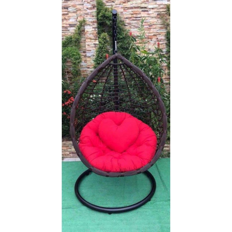 đệm lót xích đu.đệm ngồi ghế mây ghế tròn.ghế papasan màu đỏ noel