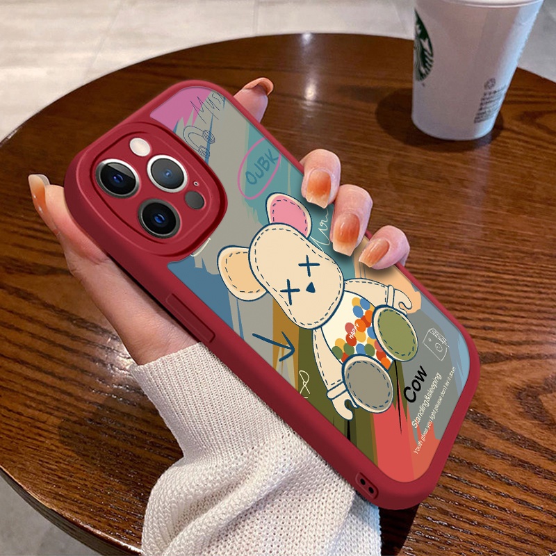 Ốp Điện Thoại Chống Rơi Hình Gấu Cho iPhone 11 13 12 Pro MAX 6 6Plus 7 8 Plus 14 XR X XS MAX SE 2020 11Promax 14Pro