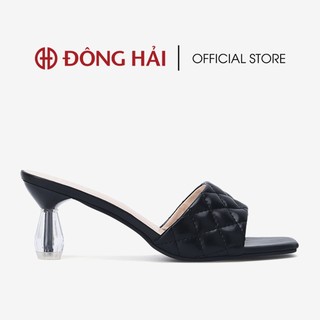 Dép cao gót Zucia quai ngang gót trong suốt 7cm - DHLC1