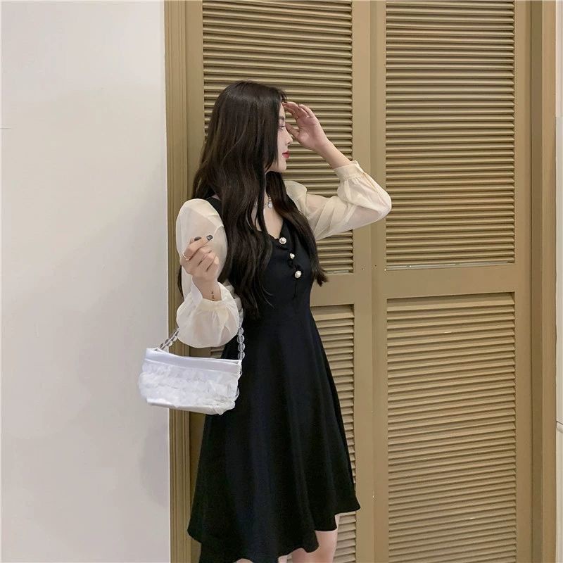 Đầm maxi Tay Dài Màu Tím Plus Size Thời Trang Mùa Thu Cho Nữ