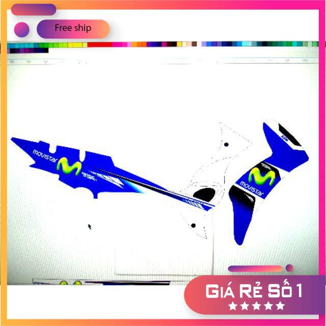 FREE SHIP + SALE SỐC +DECAL PVC 5 LỚP CHẤT LƯỢNG CAO Tem rời movista elegant