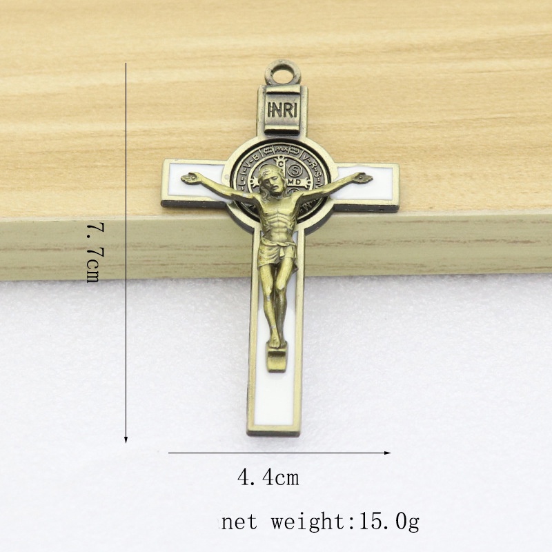 1 Mặt Vòng cổ Hình Thánh Giá Chúa Jesus Saint Benedict Crucifix DIY