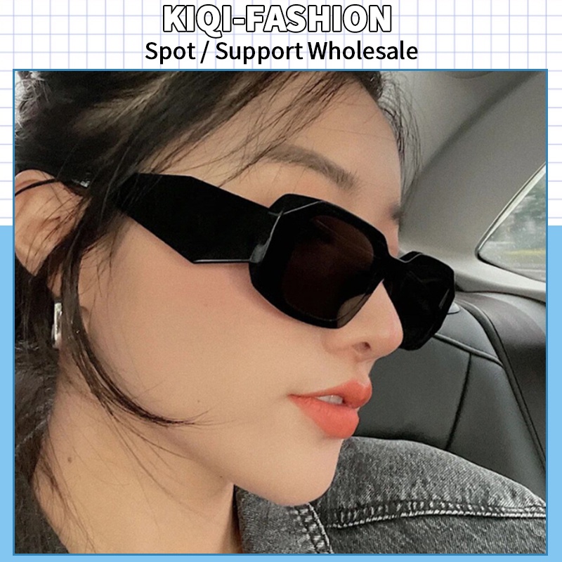 (KIQI-FASHION) COD Kính Mát Gọng Chữ Nhật Phong Cách Vintage Thời Trang Cho Nam Nữ