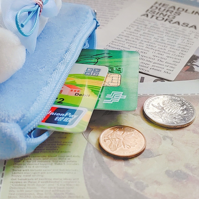 Túi Đựng Tiền Xu / Son Môi Hình Chú Chó Nhồi Bông Dễ Thương Cho Học Sinh