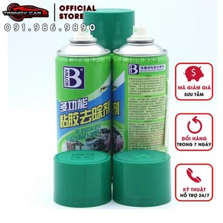 Bình xịt vệ sinh tẩy keo Botny xanh, vết băng dính, nhựa đường bám trên xe Oto, tẩy đa năng đồ nội thất nhà và xe