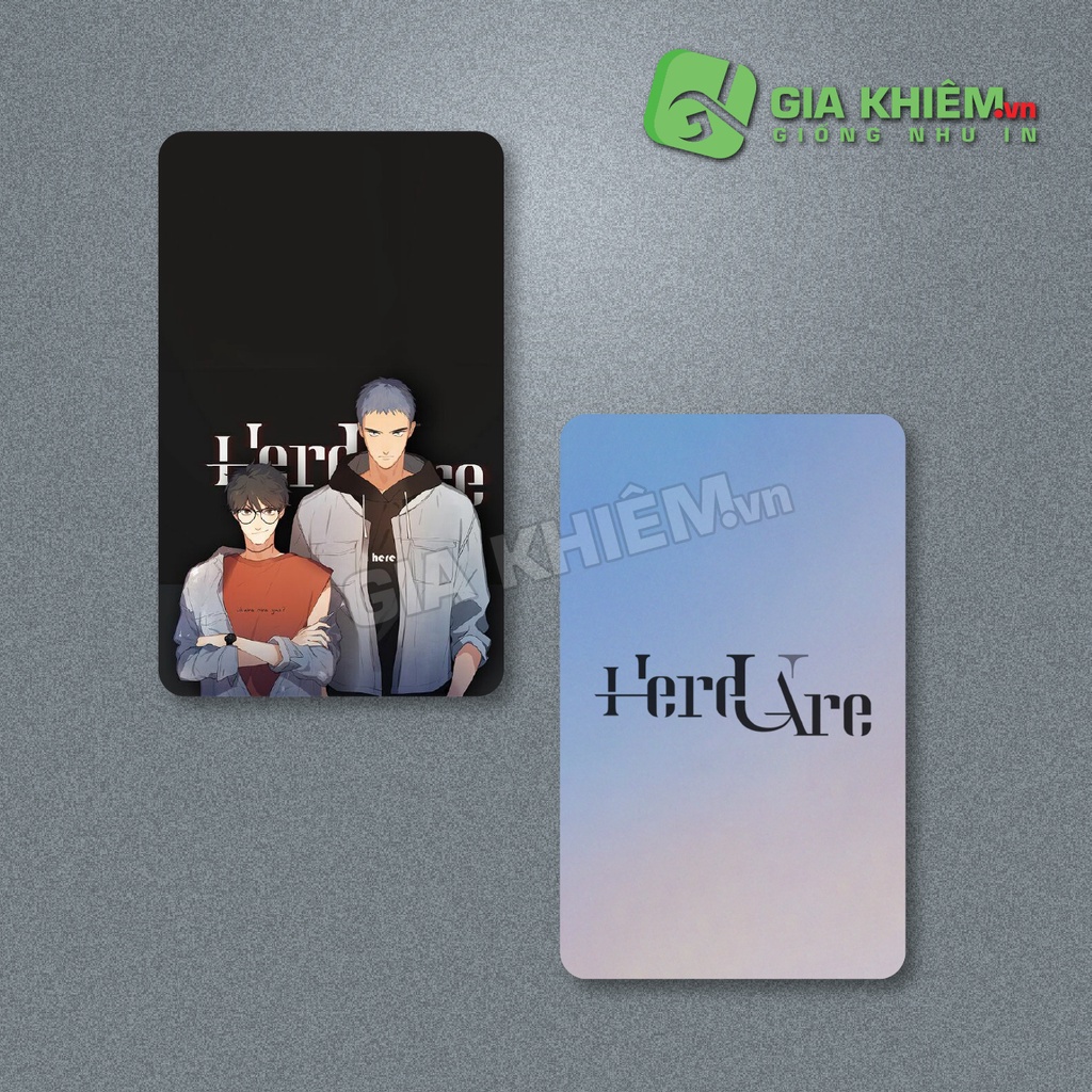 Card bo góc giấy truyện HERE U ARE size 9x5.5cm