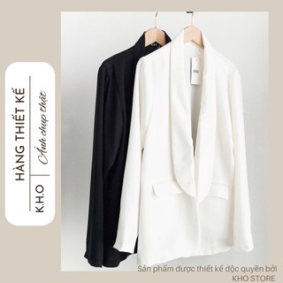 Áo vest nữ tay dài, áo blazer khoác ngoài kiểu cổ sam dài tay, hàng thiết kế phom dáng Hàn Quốc