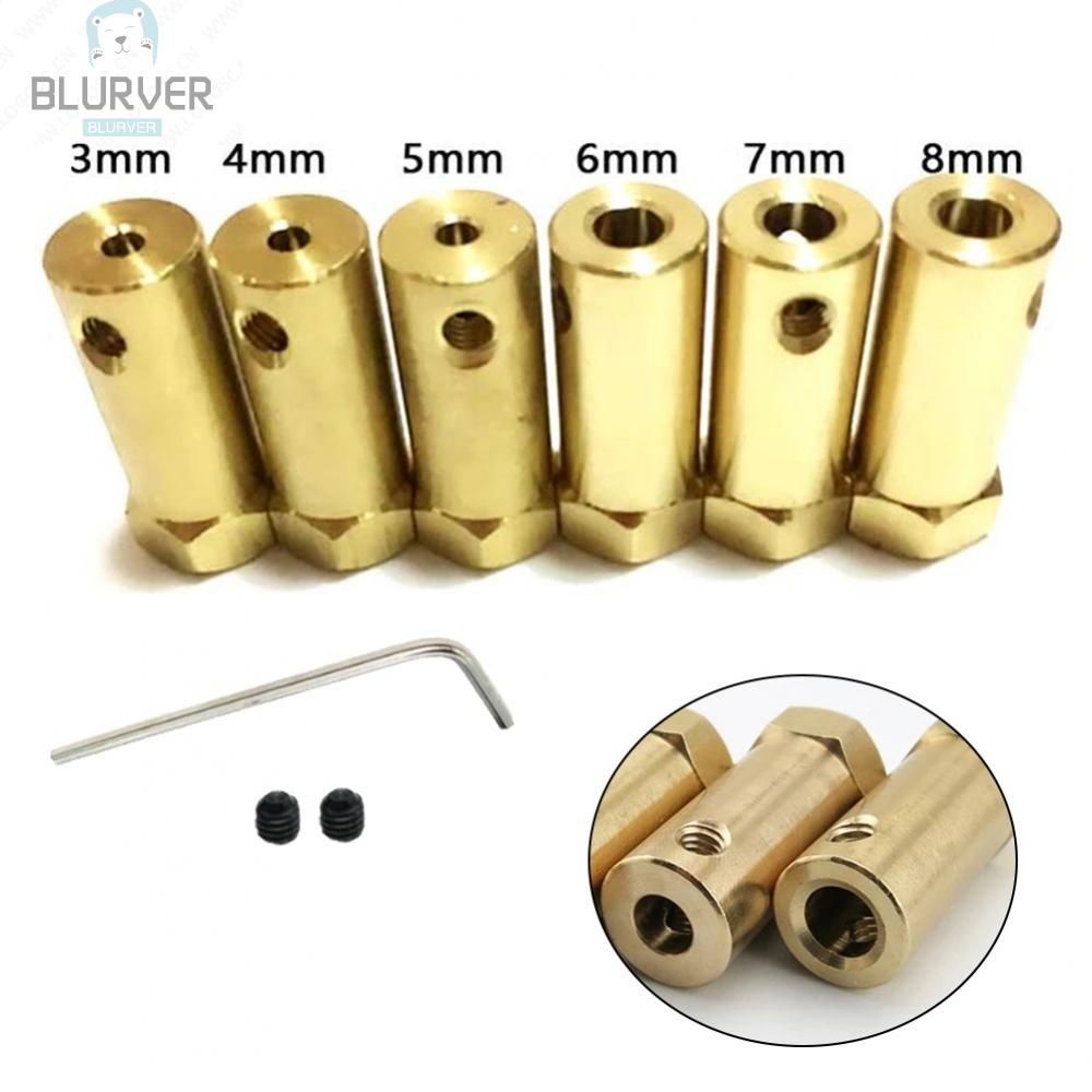 Đầu Nối Trục Động Cơ Lục Giác Bằng Đồng Thau Màu Vàng