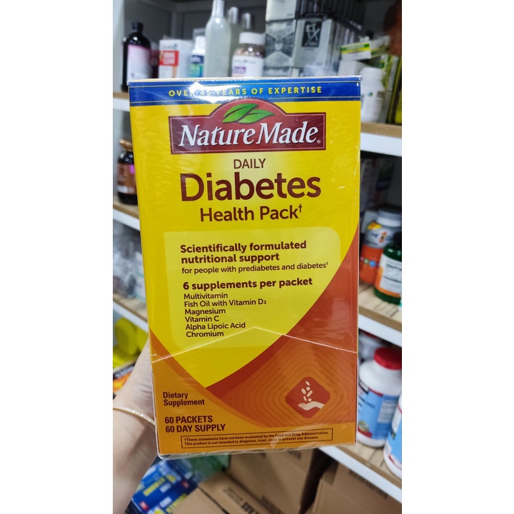 Viên uống Điều Hòa Tiểu Đường Nature Made Diabetes Health Pack 60 Gói
