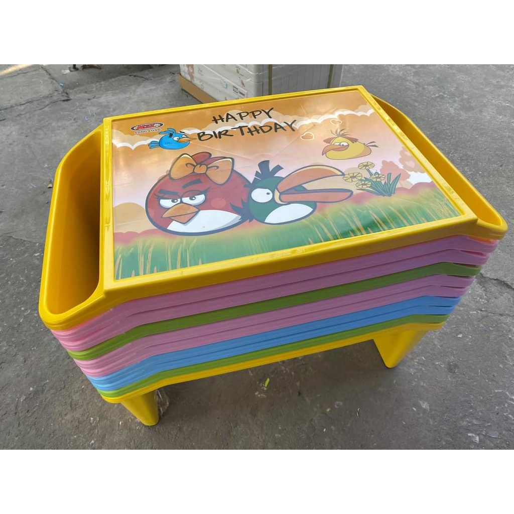 Bàn Tập Tô Size Đại SONG LONG Thiết Kế Thông Minh Với 2 Ngăn Đựng Đồ 2 Bên Cho Bé