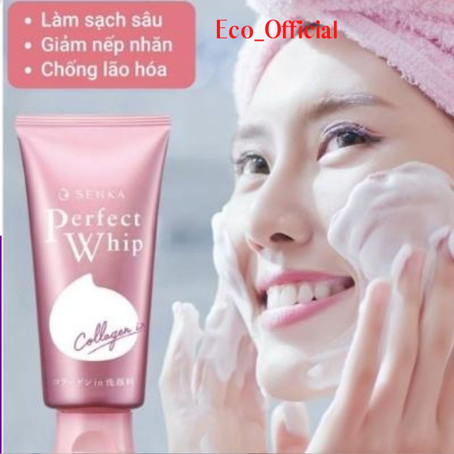 Sữa rửa mặt Sạch sâu - Sáng hồng Senka Perfect Whip Berry Bright 120g