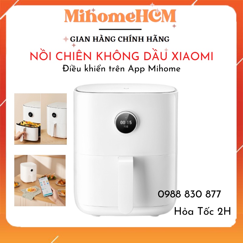 [HỎA TỐC]Xiaomi Mijia 3.5L Nồi chiên không dầu thông minh – OLED Screen - Kết nối App Mihome - Hẹn giờ - Gợi ý Menu