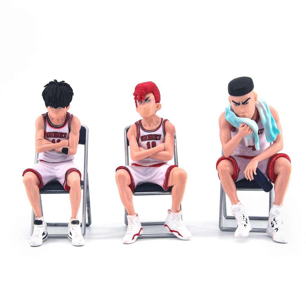 Mô hình Slam Dunk - Hanamichi Sakuragi & Rukawa Kaede - Set 5 mô hình nhân vật hoạt hình Slam Dunk kiểu ngồi ghế độc đáo