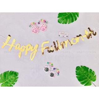 Dây chữ Happy Fullmonth Trang trí đầy tháng cho bé trai, bé gái