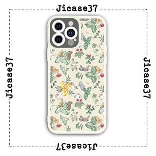 Ốp lưng iphone và samsung xiaomi oppo cạnh vuông Jicase Họa tiết hoa lá 