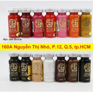 Mực xăm Berlin Môi Mày Mí 10ml - Mực phun xăm Đức siêu bền đẹp lên màu chuẩn