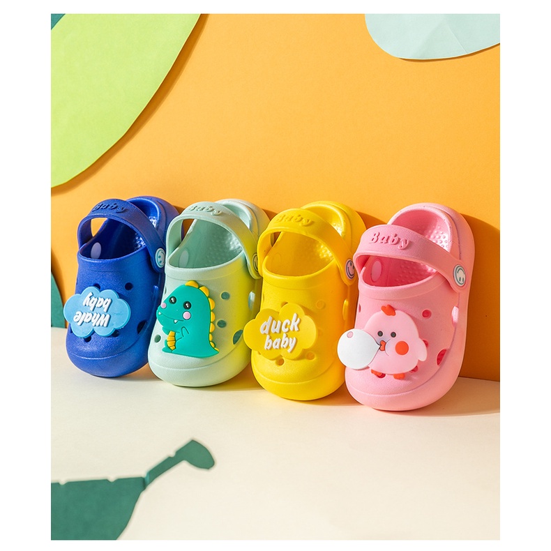 Dép cho bé sục cross hình ĐỘNG VẬT cho bé trai bé gái siêu nhẹ - mềm chống trơn trượt DQ01 và không bị hôi chân