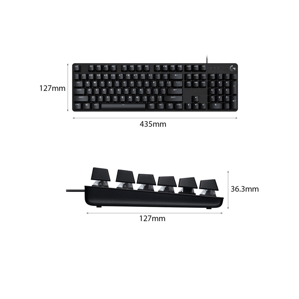 Bàn phím cơ có dây Logitech G413 SE/ SE TKL Tactile switch, kết nối USB, Hàng chính hãng - Bảo hành 24 tháng