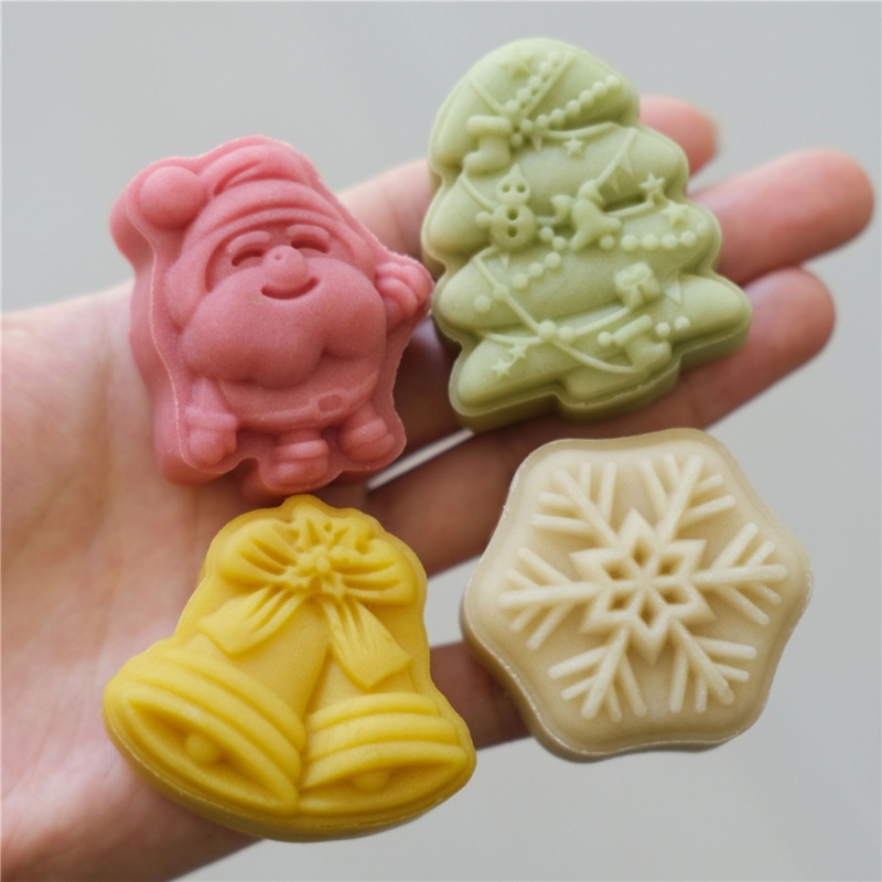 Khuôn Làm Bánh Trung Thu Bằng Nhựa 30g Chủ Đề Giáng Sinh