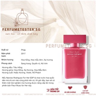 [ᴀᴜᴛʜᴇɴᴛɪᴄ] Nước hoa  Narciso Rodriguez Fleur Musc For Her -𝒑𝒆𝒓𝒇𝒖𝒎𝒆𝒕𝒆𝒔𝒕𝒆𝒓