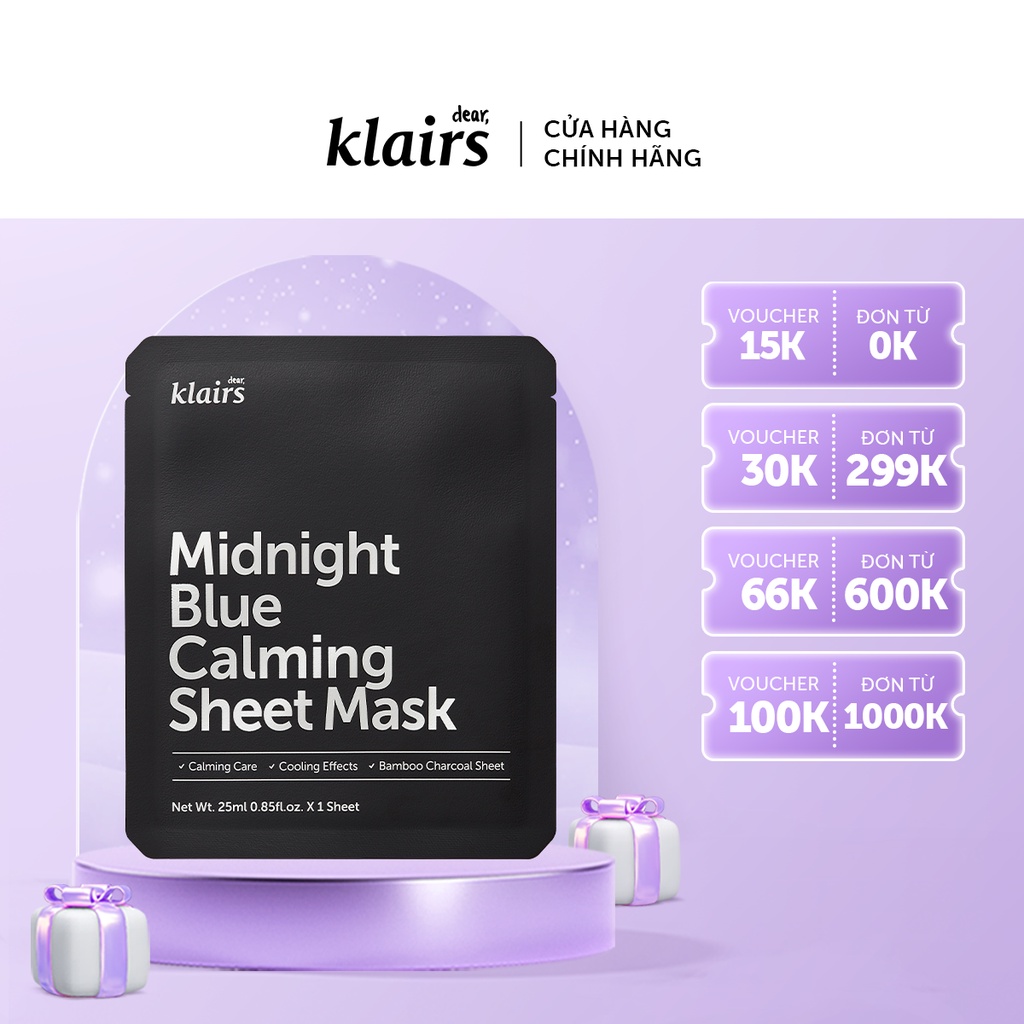 [ HÀNG TẶNG KHÔNG BÁN ] 1 Mặt nạ Dear Klairs Sheet Mask 25ml ( MIDNIGHT HOẶC RICH MOIST)