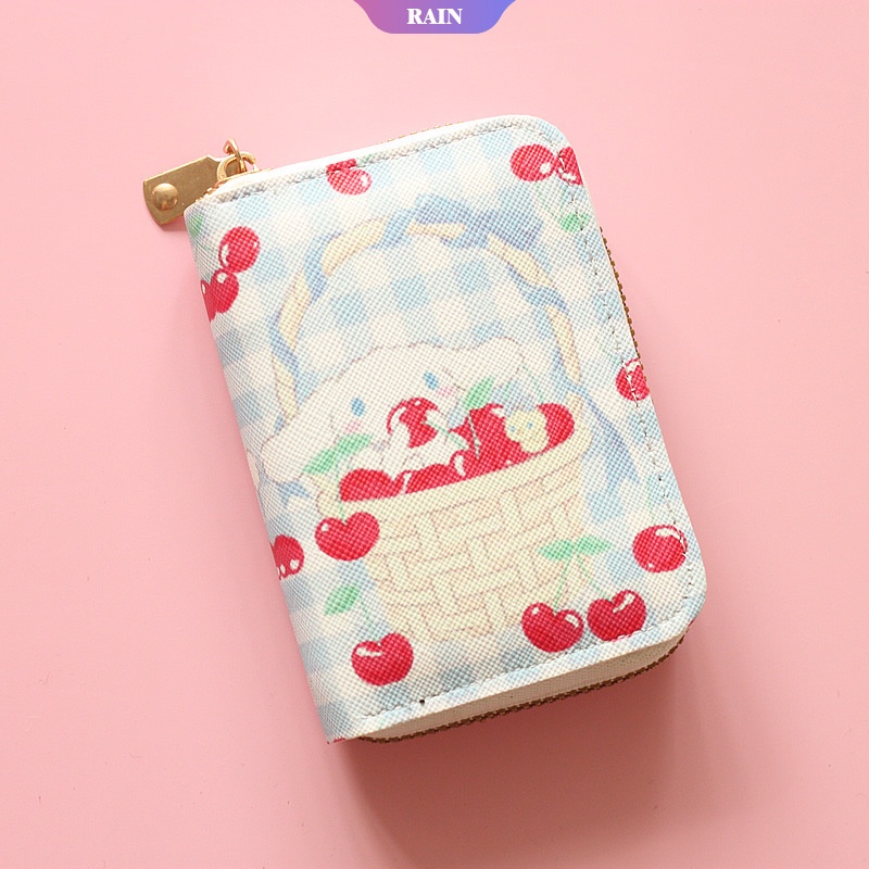 Ví Da PU Đựng Tiền Xu / Thẻ Đa Năng Hình Hoạt Hình Sanrio Kawaii Hello Kitty Cinnamoroll Dễ Thương