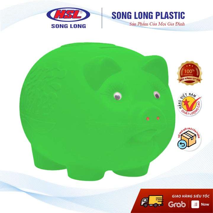 Lợn nhựa tiết kiệm tiền cho bé size đại Song Long Plastic