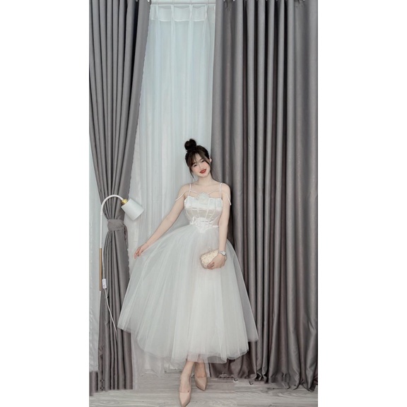 ĐẦM LƯỚI LÓT PHI TÙNG 3 LỚP CỰC XINH CÓ MÚT KÈM BÔNG GHIM UP