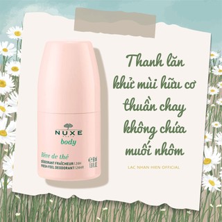 Lăn khử mùi thuần chay nuxe body reve de the fresh-feel deodorant 24hr