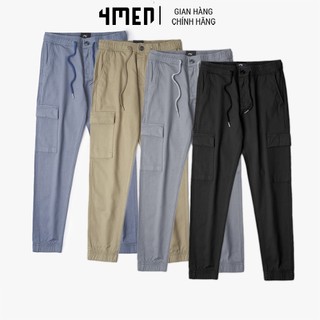 Quần Jogger Nam Trơn Túi Đắp 4MEN J006 nam tính, form cơ bản dáng đẹp, vải kaki eo bản thấp, form