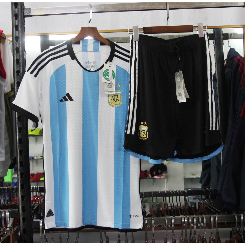 Bộ quần áo bóng đá Đt Argentina mùa WC 22/23 - Bản Player hàng Thái - Argentina Trắng Xanh sân nhà
