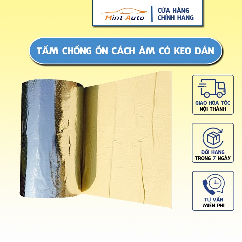 Tấm chống ồn cách âm ô tô, tấm cách âm chống ồn xe hơi có keo dán sẵn tiện lợi kích thước dài 1m rộng 1m dày 10mm