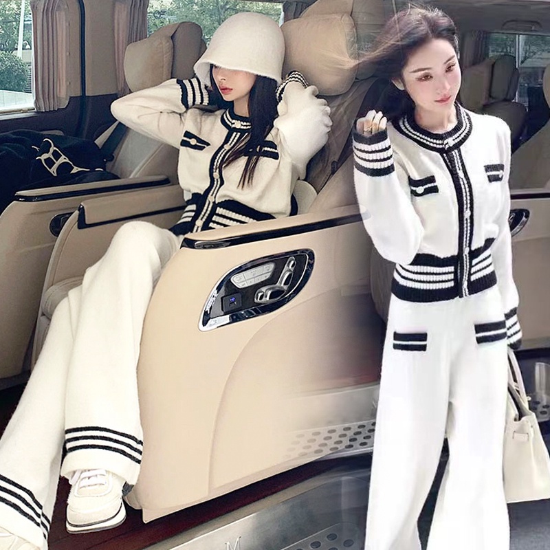(Hàng Đẹp)Ảnh thật 4 hình cuối-HC585.Set len dệt kim thời trang thu đông kiểu dáng sang chảnh
