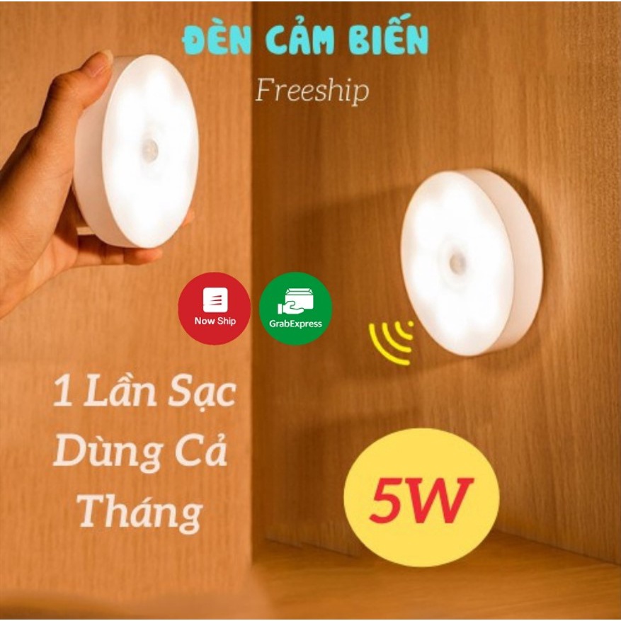 Đèn Cảm Ứng Chuyển Động, Đèn Led Dán Tường Cảm Biến Thông Minh Không Dây Dán Tủ Quần Áo, Cầu Thang, 