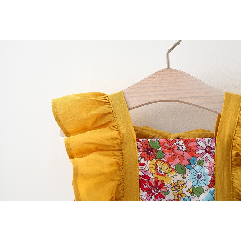 Đầm Công Chúa Bằng cotton In Hoa Thời Trang Mùa Hè Dành Cho Bé Gái 0-3 Tuổi