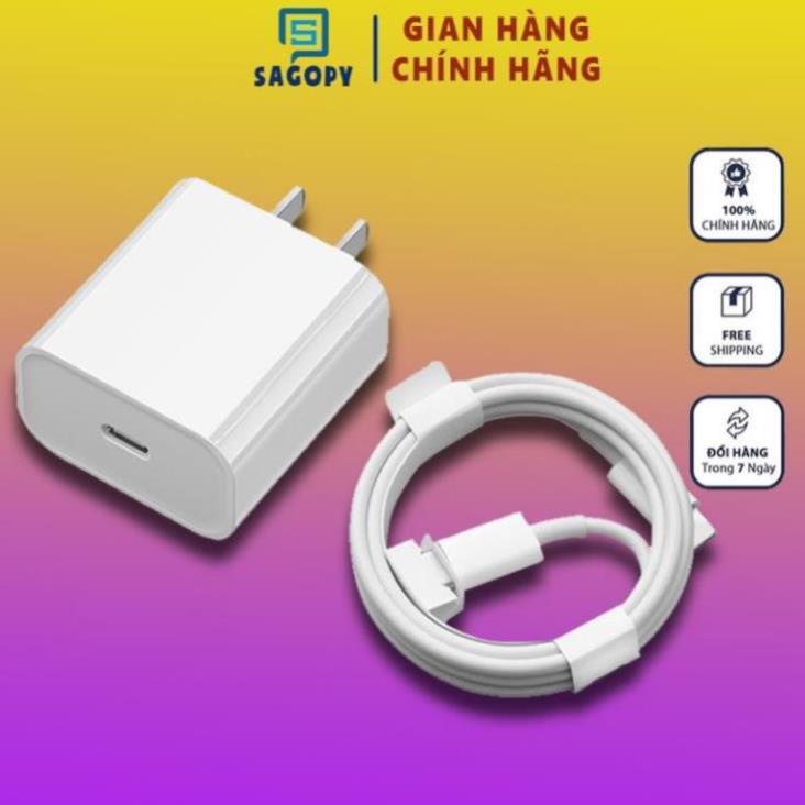 Bộ sạc nhanh PD 18W S P (Củ +dây cáp) cho IP 6 7 8 8plus X XsMax 11 11 ProMax 12 12 ProMax 13 13 ProMax 14 Plus ProMax