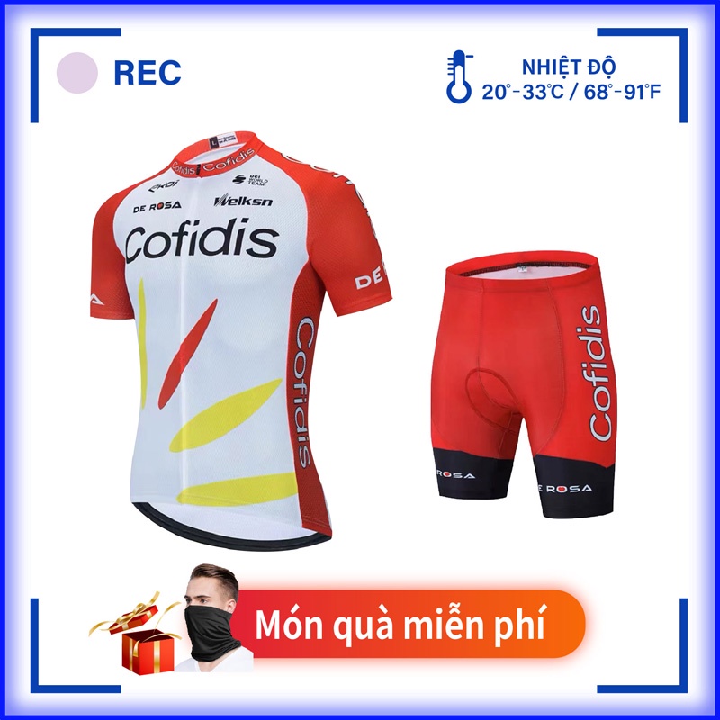 FIHCO ngắn tay đua xe đạp leo núi xe đạp Jersey Set với Zipper và túi sau Nhẹ và thoáng khí