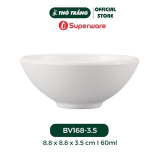 Chén, dĩa chấm màu trắng Srithai Superware Thái Lan cao cấp