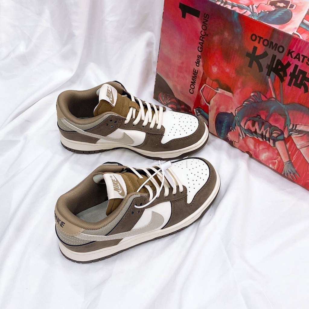 🎁Giày Thể thao da lộn màu nâu Sb D.unk low Coffe