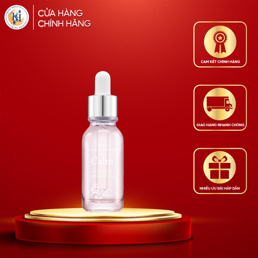 Tinh Chất Cô Đặc Giảm mụn, Làm Dịu Và Phục Hồi Da 9 Wishes Calm Ampule Relieving Anti-Redness Serum 25ml