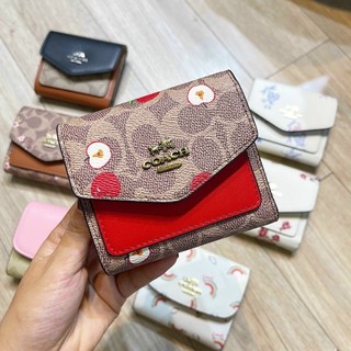 Ví ngắn Coach nắp gập full box