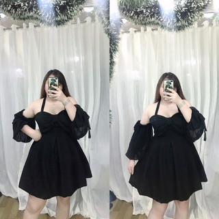 [BIGSIZE-hàng sẵn-hình thật] ĐẦM NƠ NGỰC TÙNG BÍ 60-90Kg By Linh Nguyễn