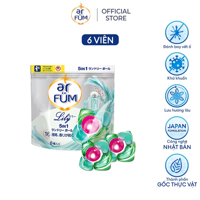 Túi viên giặt xả arfum 5 trong 1 mới lưu hương lâu 16 tuần, khử khuẩn 99% - ảnh sản phẩm 4