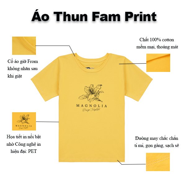 Áo phông nữ hãng Fam chất cotton mát lịm mềm mịn co giãn Form vừa trẻ trung năng động