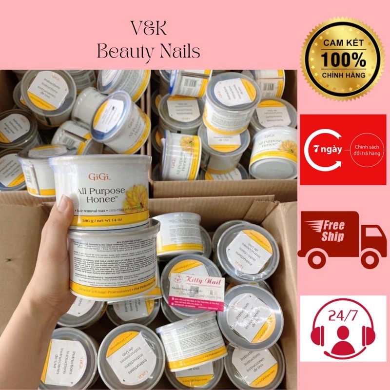 Sáp Wax Lông Nóng Gigi All Purpose Honee 396g Chính Hãng | Wax Tẩy Lông Body & Face- V&K Beauty