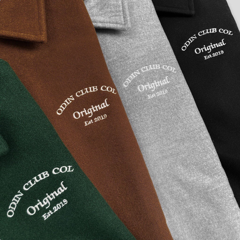 Áo Bomber Thêu Trước Ngực Hai Màu Xanh Đen,Kiểu Dáng Khoác Ngoài Thời Trang Nam