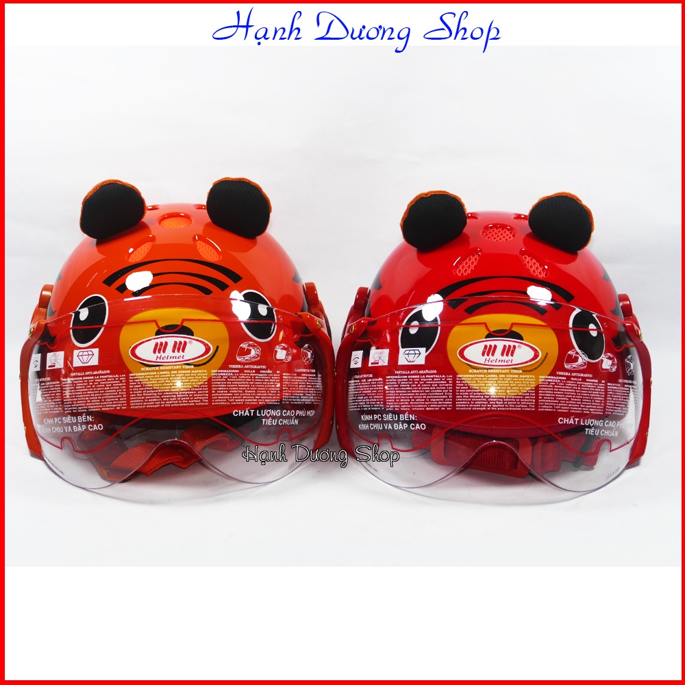 Mũ bảo hiểm dành cho bé hình con cá Có kính chắn bụi bảo vệ tốt mặt và đầu, chất liêu nhựa chắt chắn phù hợp cho cả bé n