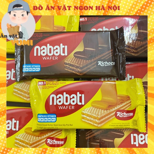 Đồ ăn vặt bánh nabati 17g ăn vặt 2 vị phô mai socola bánh ăn vặt ngon giá rẻ hấp dẫn