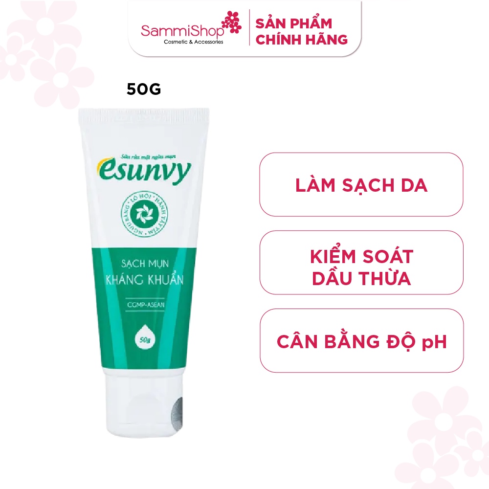 Sữa Rửa Mặt Ngừa Mụn Esunvy (Tuýp 50g)